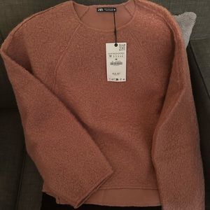 Zara BOUCLE SWEATSHIRT